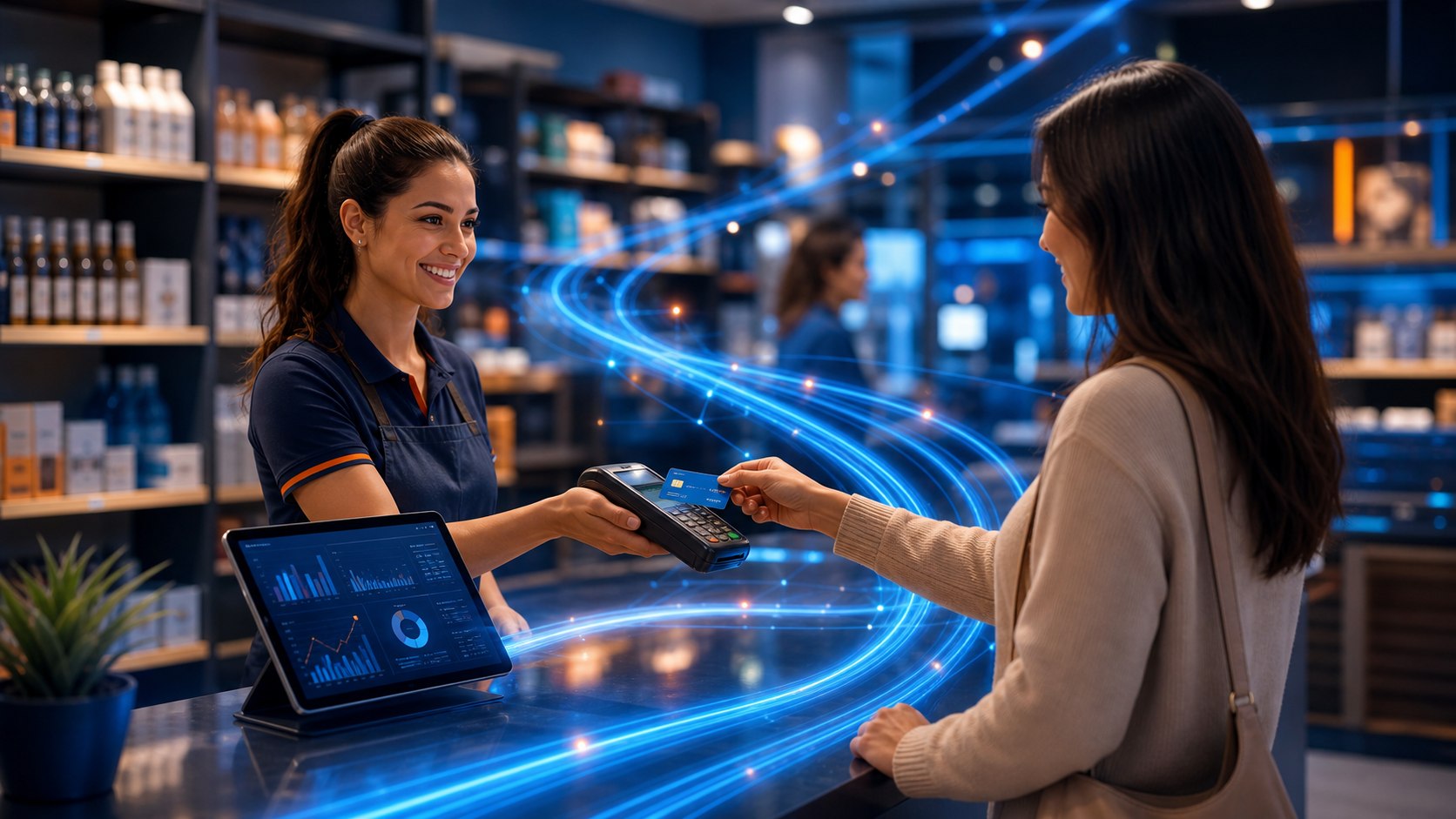 Internet para comércio local e atendimento no caixa