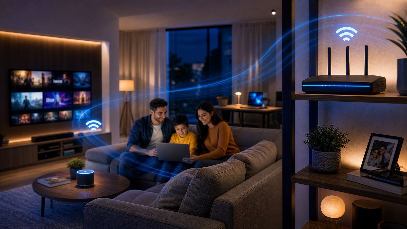 Sinal Wi-Fi melhor distribuído em casa